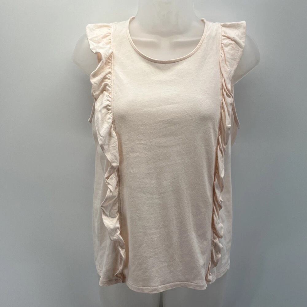 J.Crew women’s Pink ruffle Tank top Size XS